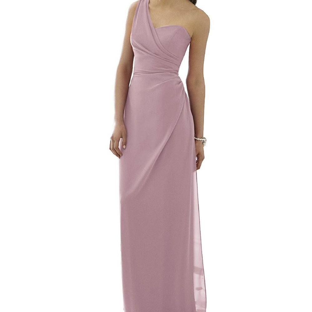 Peaches & Cream Chiffon Bridesmaid Dress